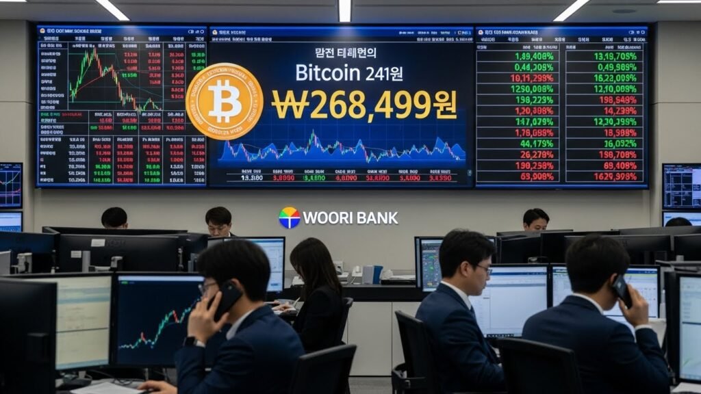 Woori Bank Becomes First in Korea to Display Bitcoin Prices in Trading Room