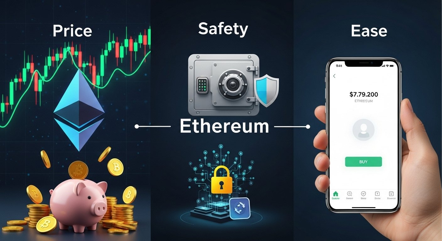 Best Place to Buy Ethereum for Price, Safety, and Ease