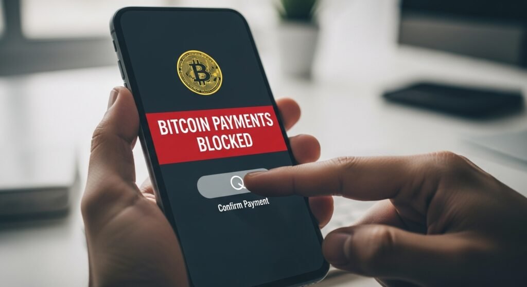 Bitcoin Payments Blocked