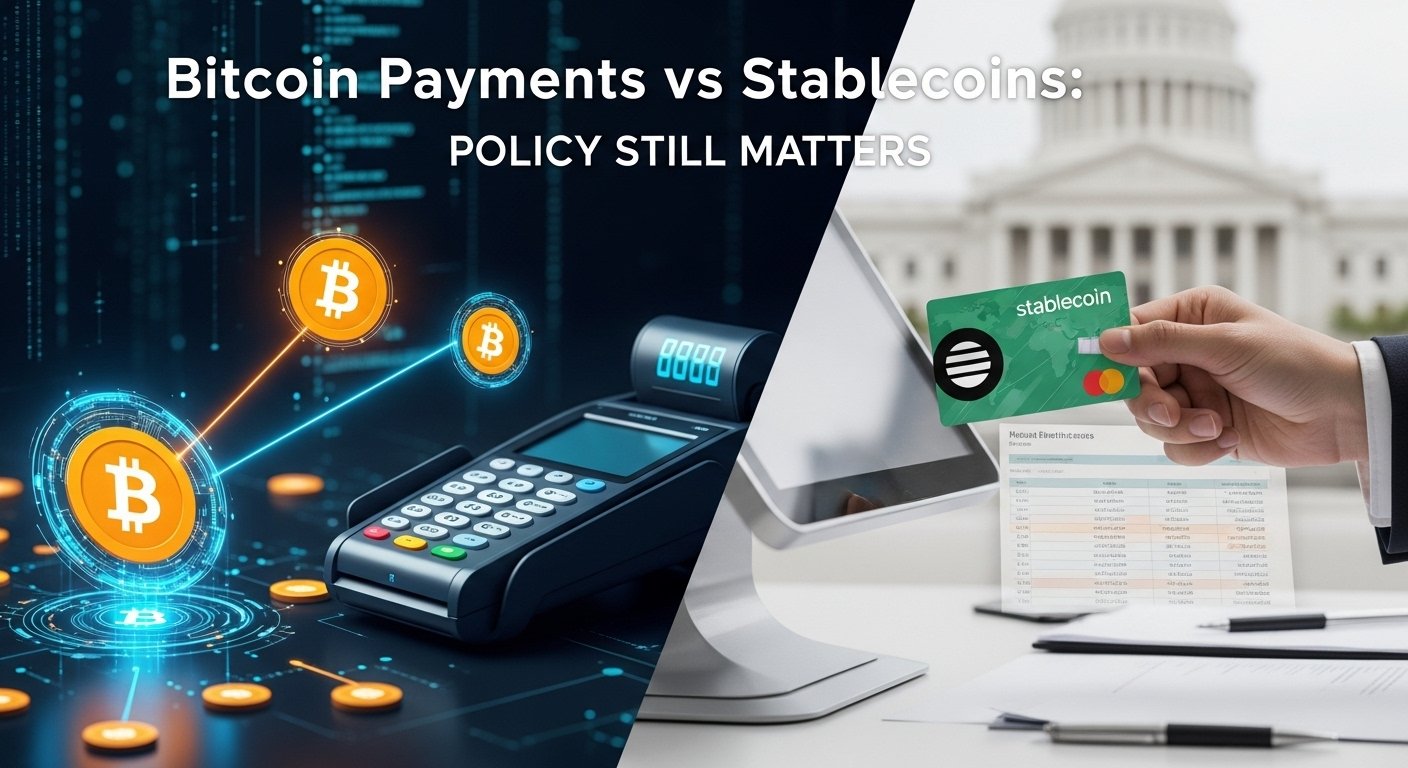 Bitcoin payments versus stablecoins policy still matters