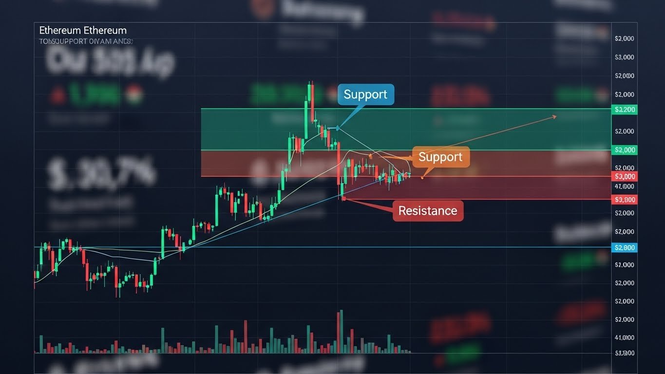 Ethereum Price Analysis of Support and Resistance Zones Near $3K
