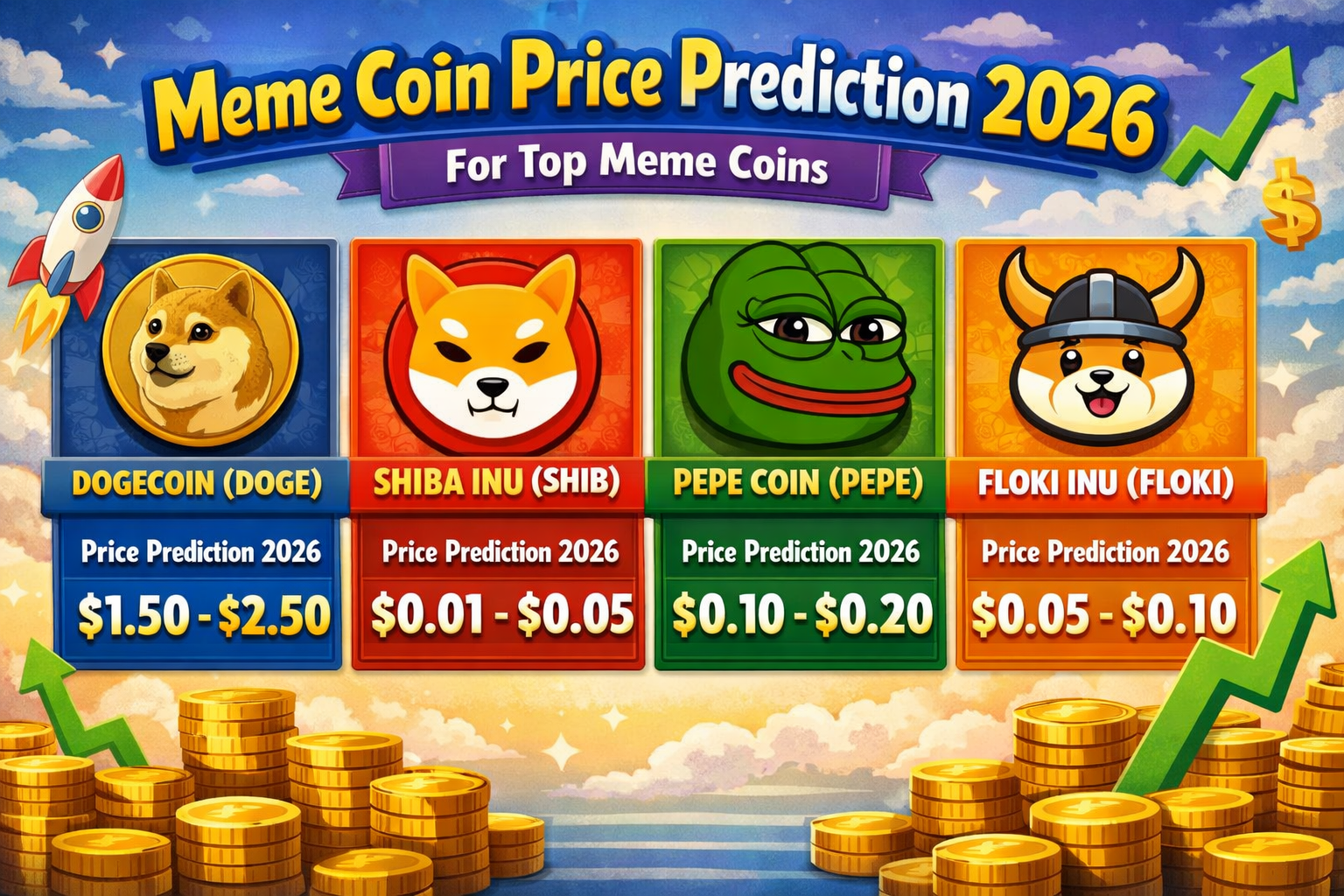 Meme Coin Price Prediction 2026 for Top Meme Coins