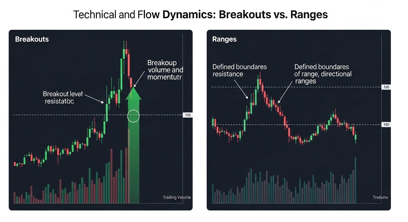 Technical and Flow Dynamics Breakouts vs Ranges