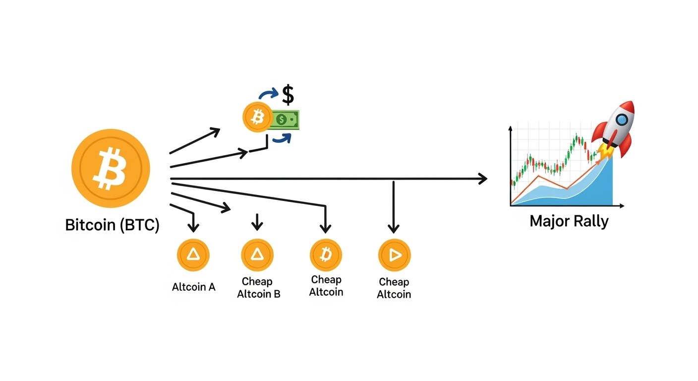 Why investors rotate into a cheap altcoin before major rallies