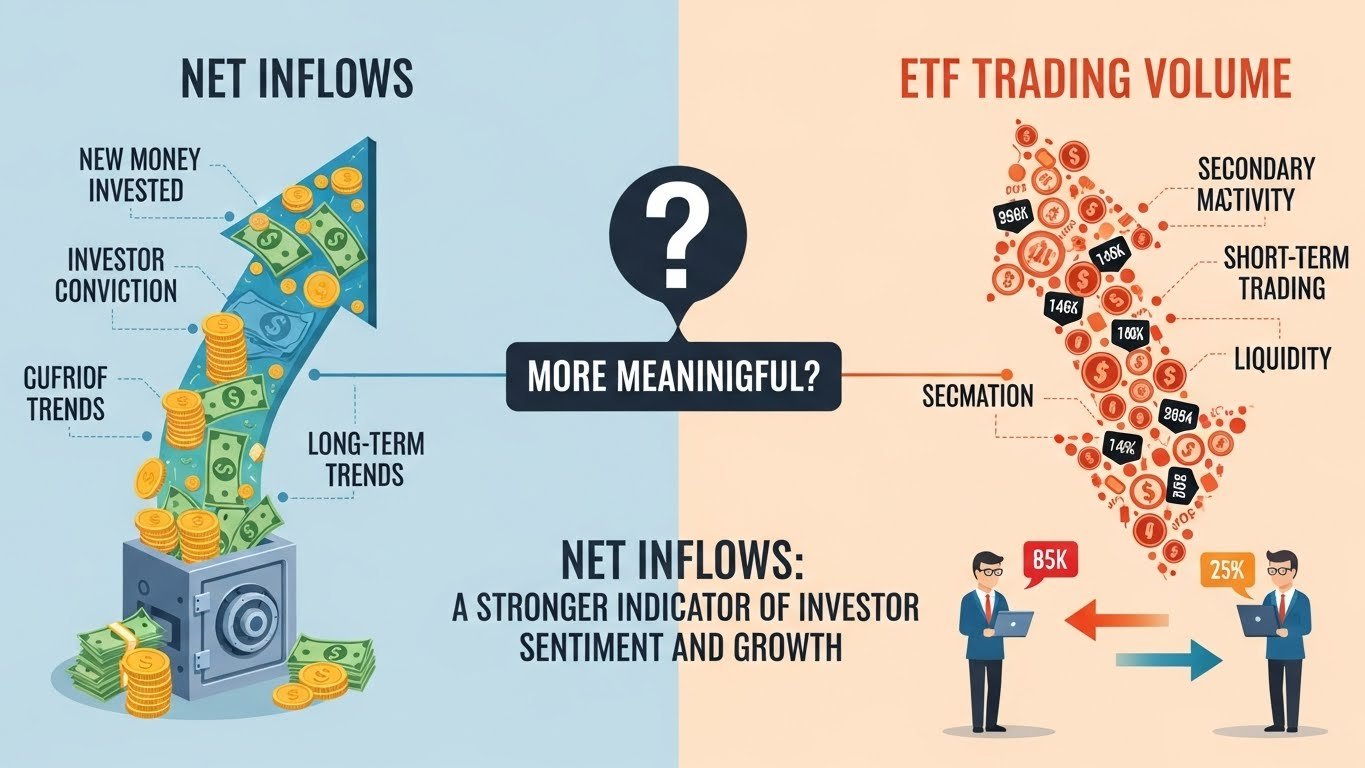 Why net inflows are more meaningful than ETF trading volume