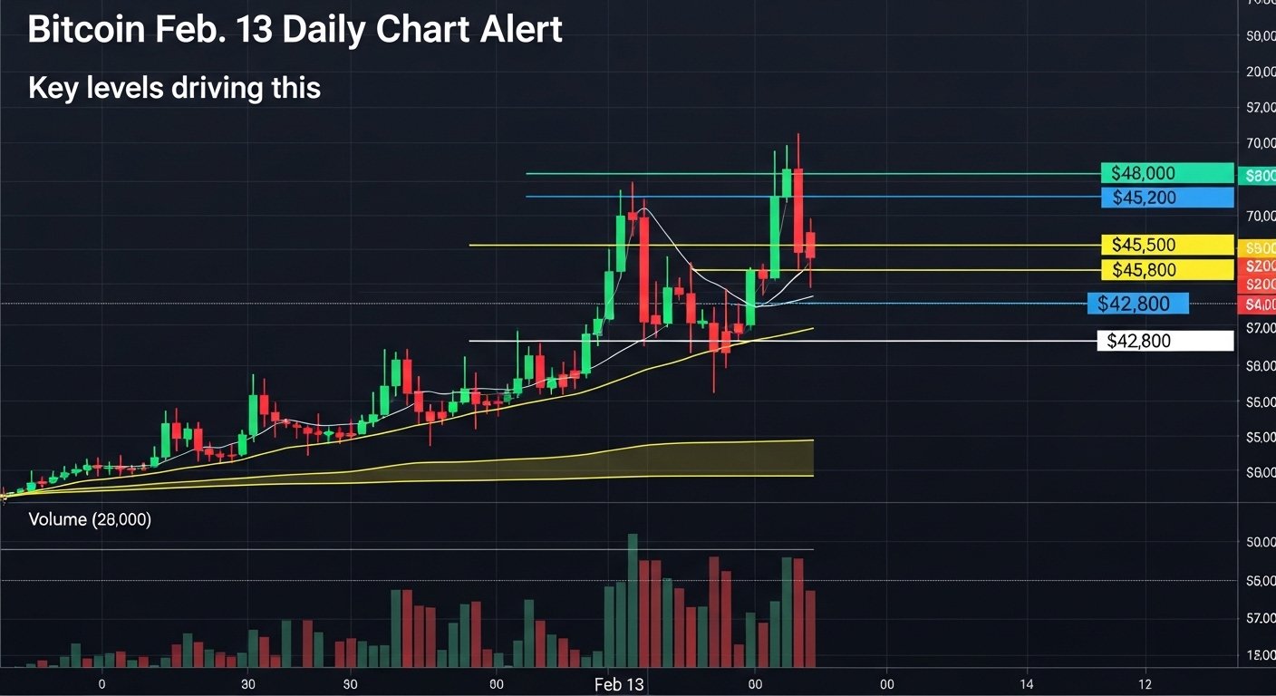 Key levels driving this Bitcoin Feb. 13 daily chart alert