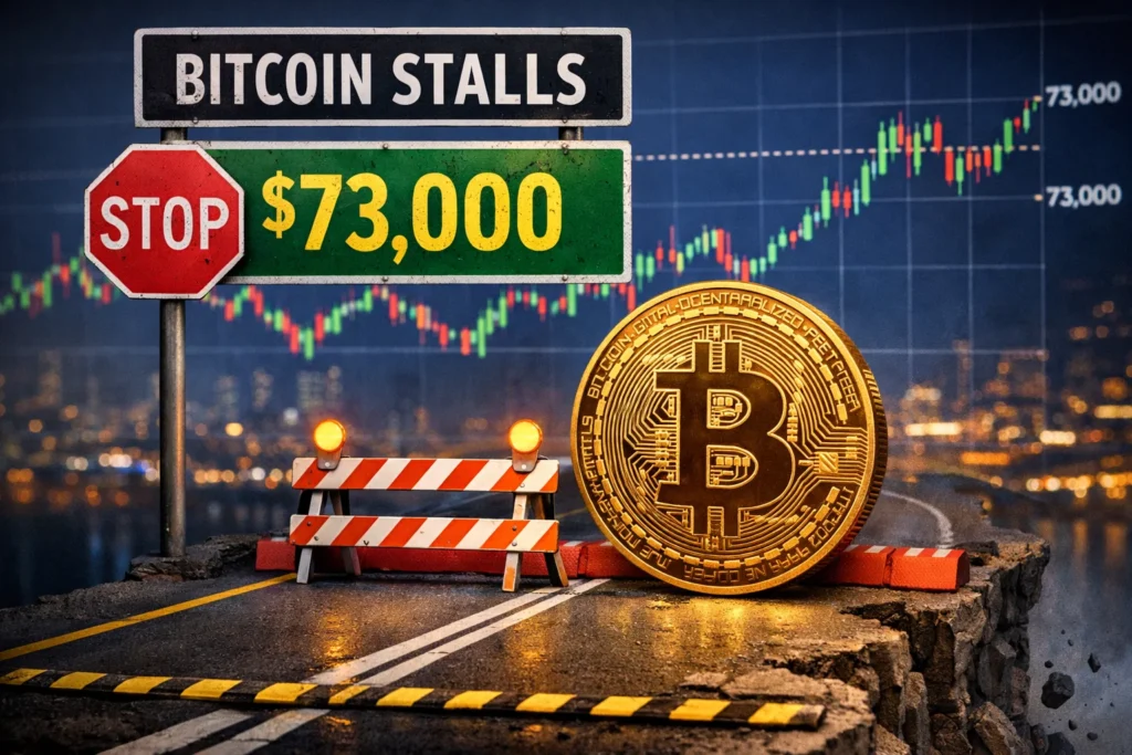 Bitcoin Stalls Near $73K