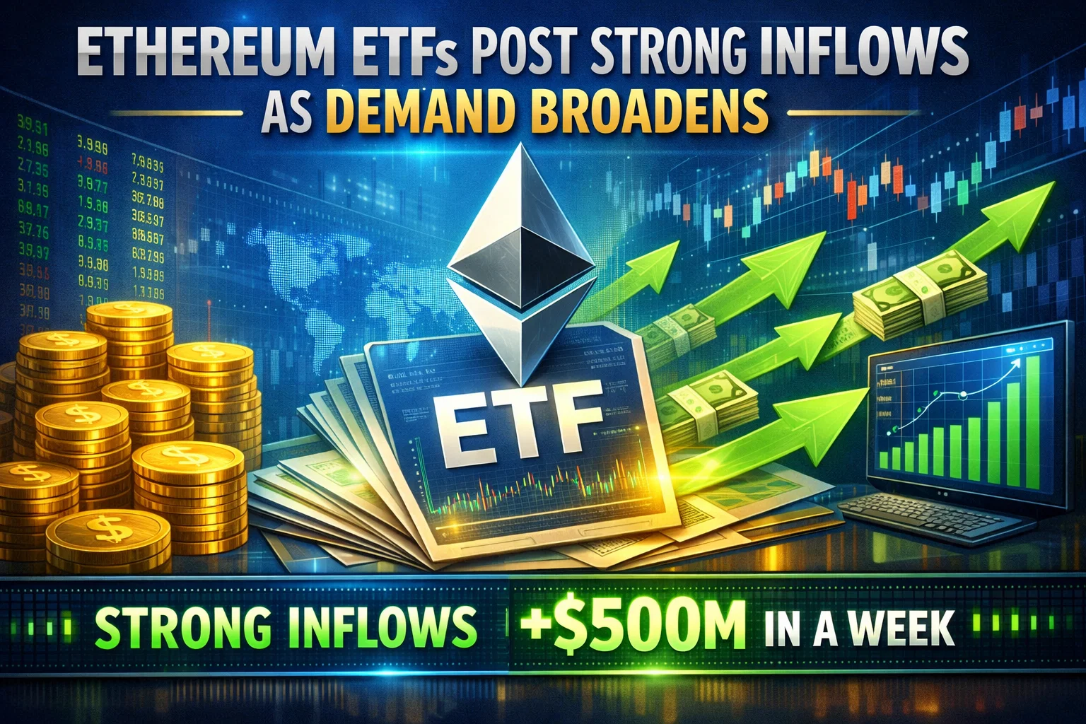 Ethereum ETFs Post Strong Inflows as Demand Broadens
