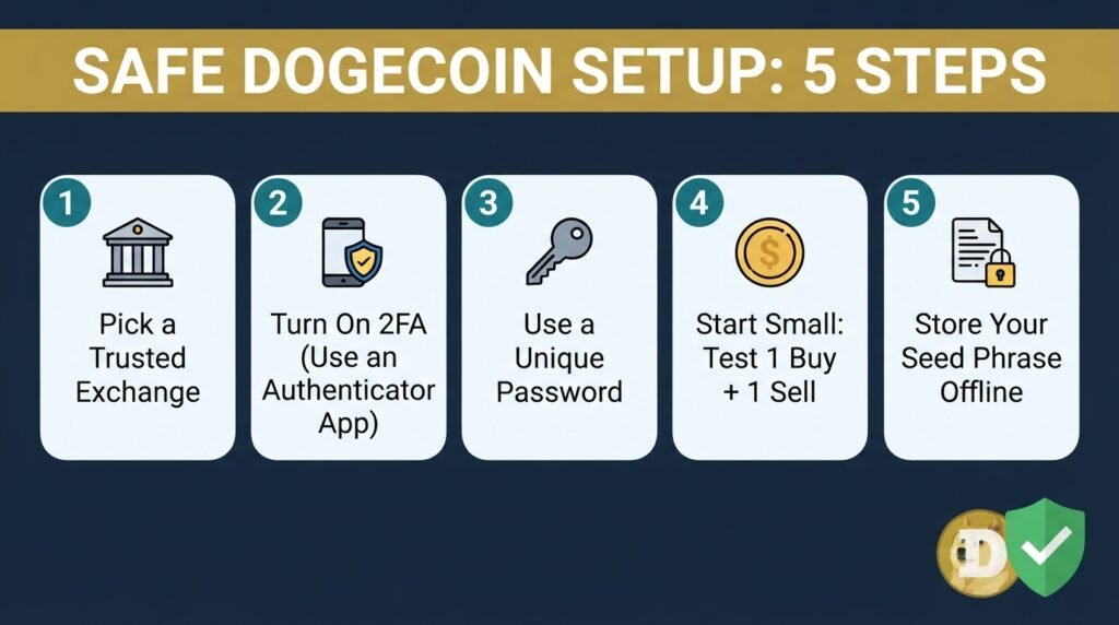 Dogecoin trading for beginners safe exchange setup with two-factor authentication