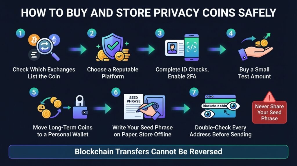 How to buy and store privacy coins safely with a personal wallet
